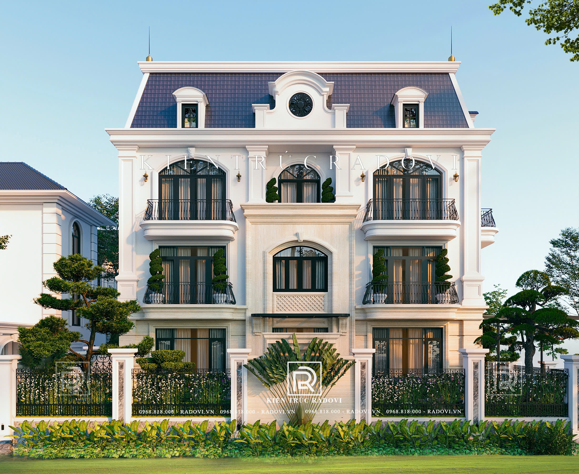 Cải tạo mặt tiền Biệt thự tân cổ điển cân xứng