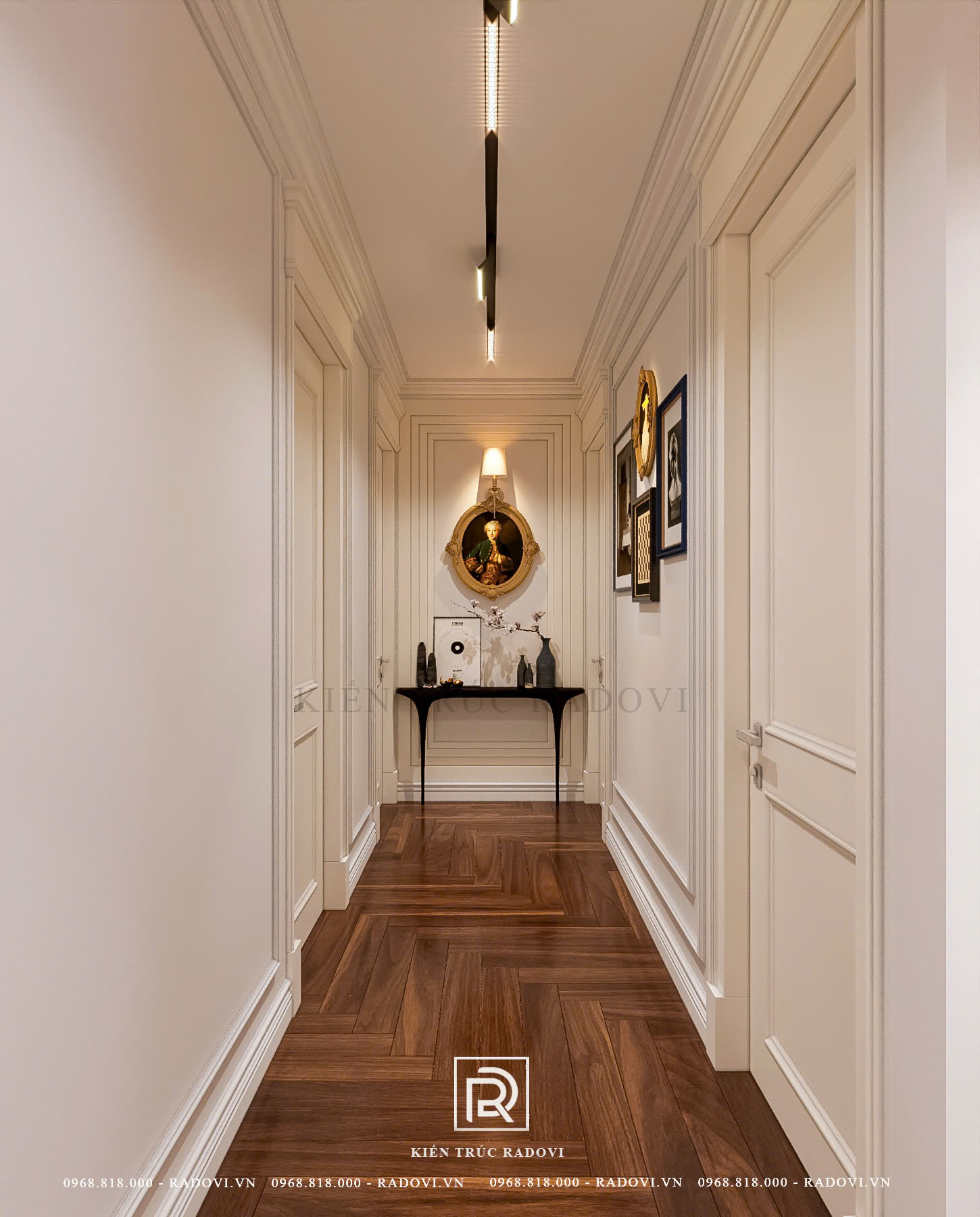 Hành lang cuốn hút trong nội thất căn hộ chung cư