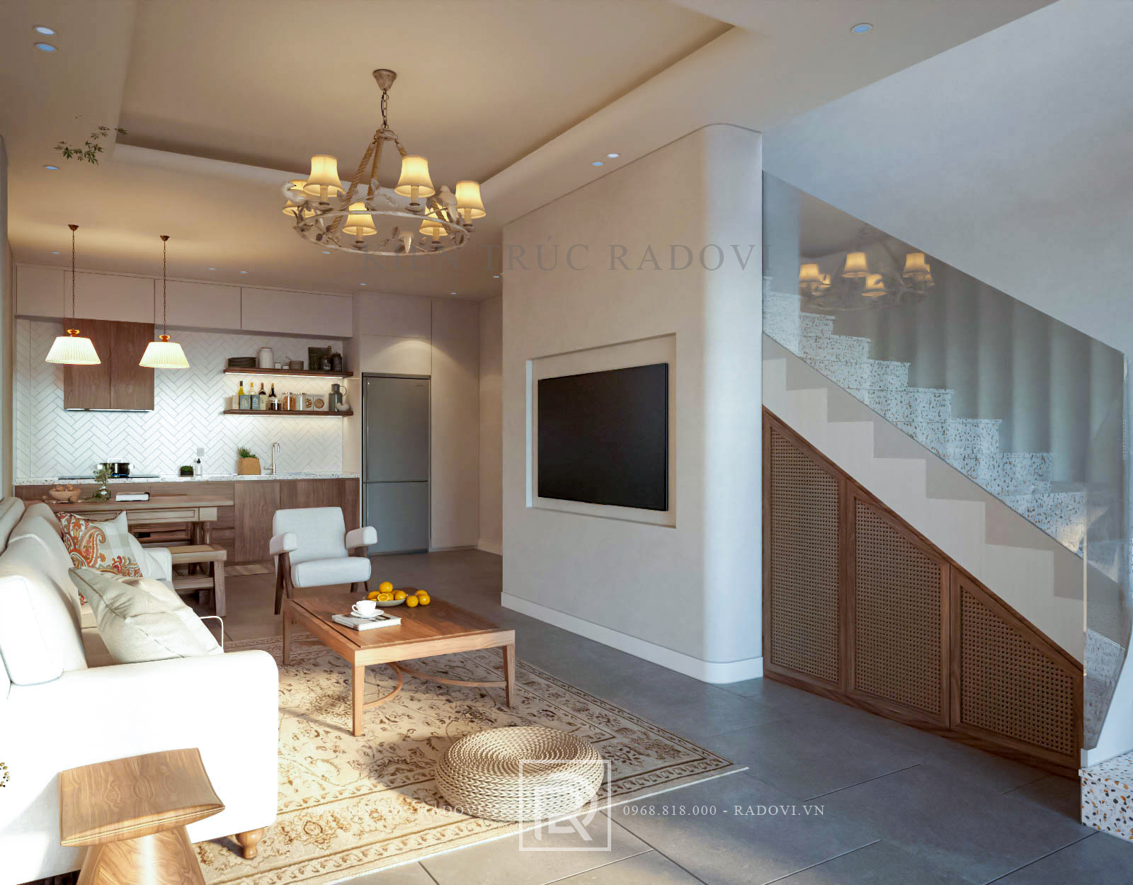 Thiết kế nội thất hiện đại đón ánh sáng tối đa