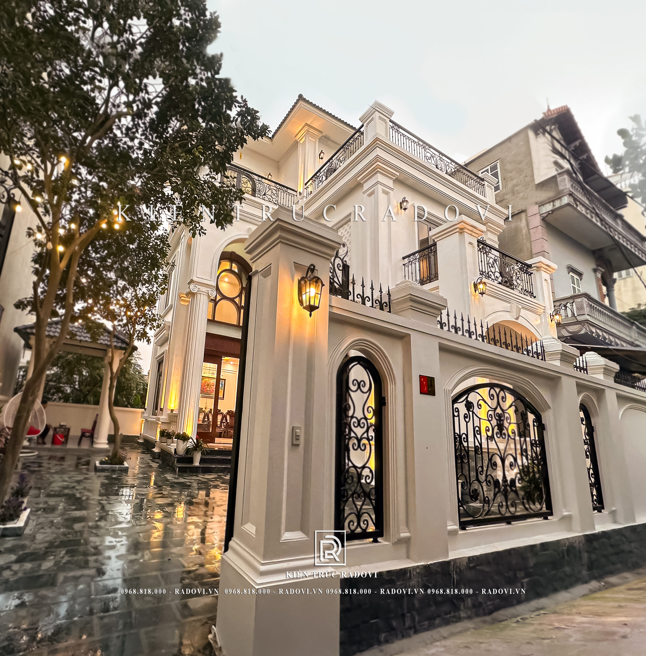 Hình ảnh hoàn thiện biệt thự tân cổ điển