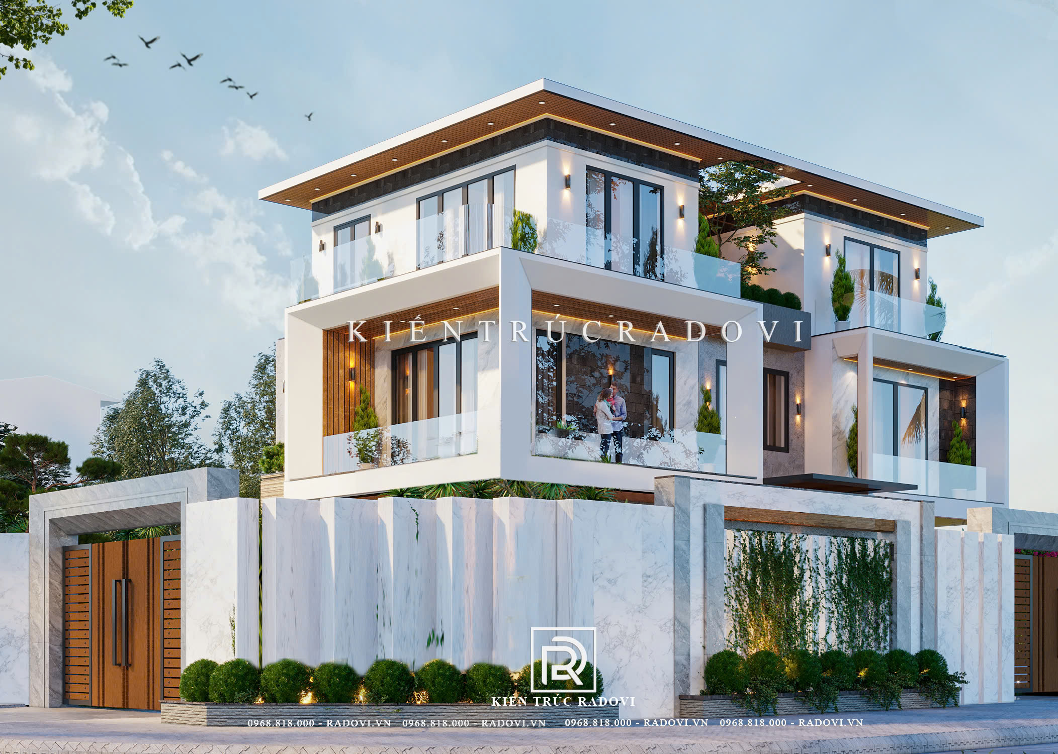 Biệt thự hiện đại thoáng và sáng