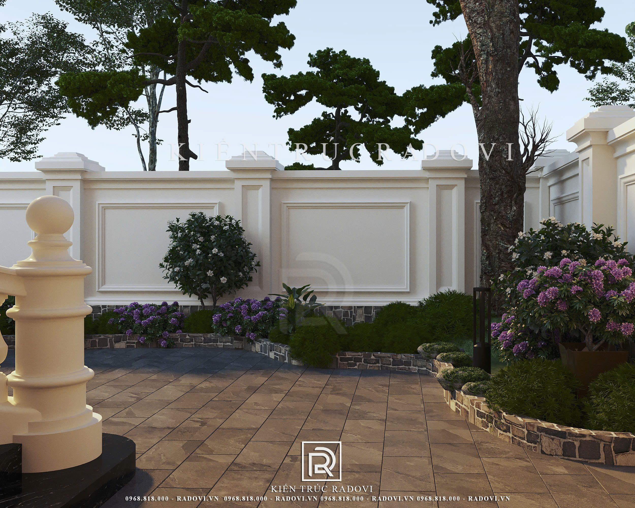 Góc sân vườn dưới nắng