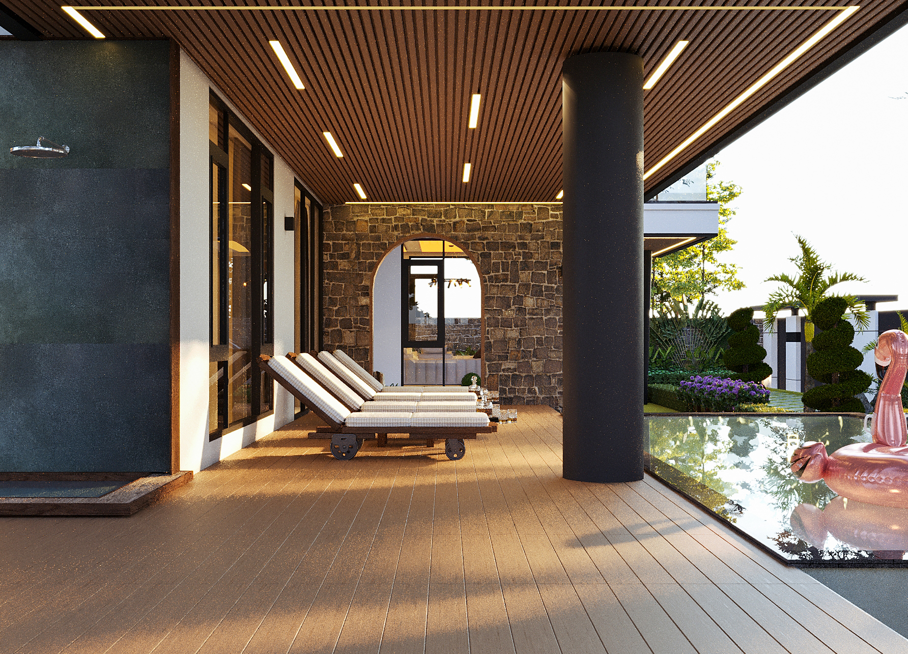 Biệt thự với khu bể bơi thư giãn