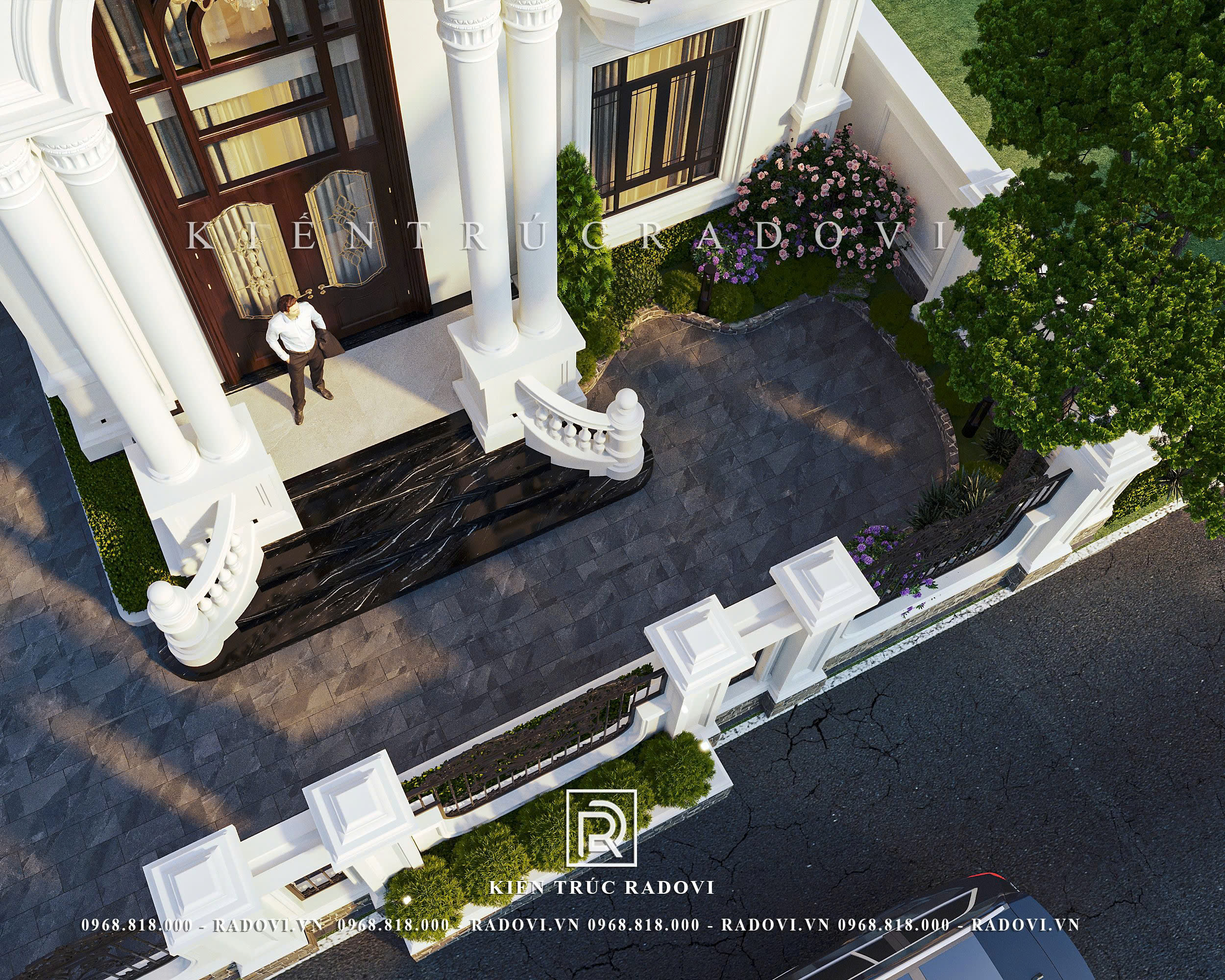 Góc sân vườn trong biệt thự