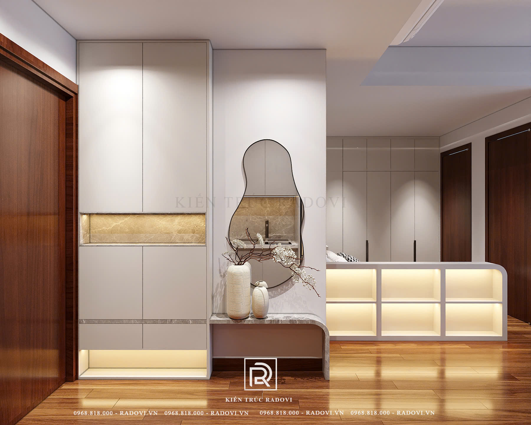 Tủ decor trong nội thất chung cư