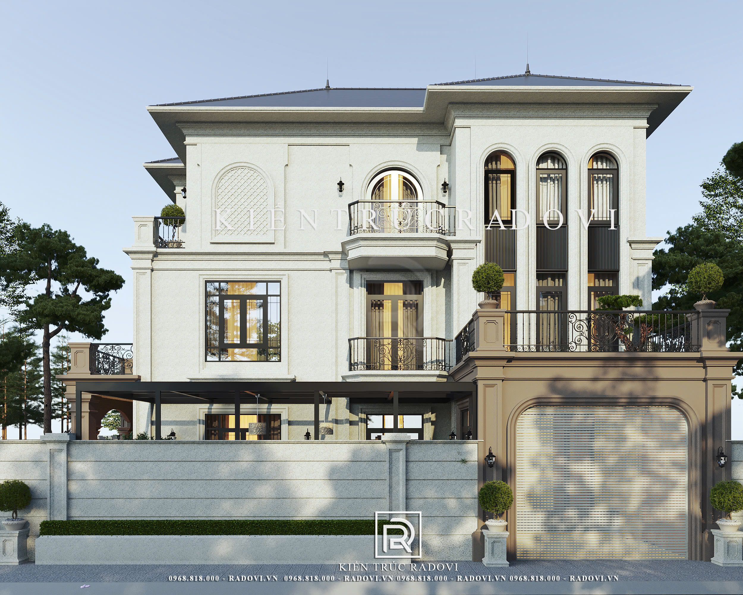 Mặt tiền thứ hai của biệt thự tân cổ điển