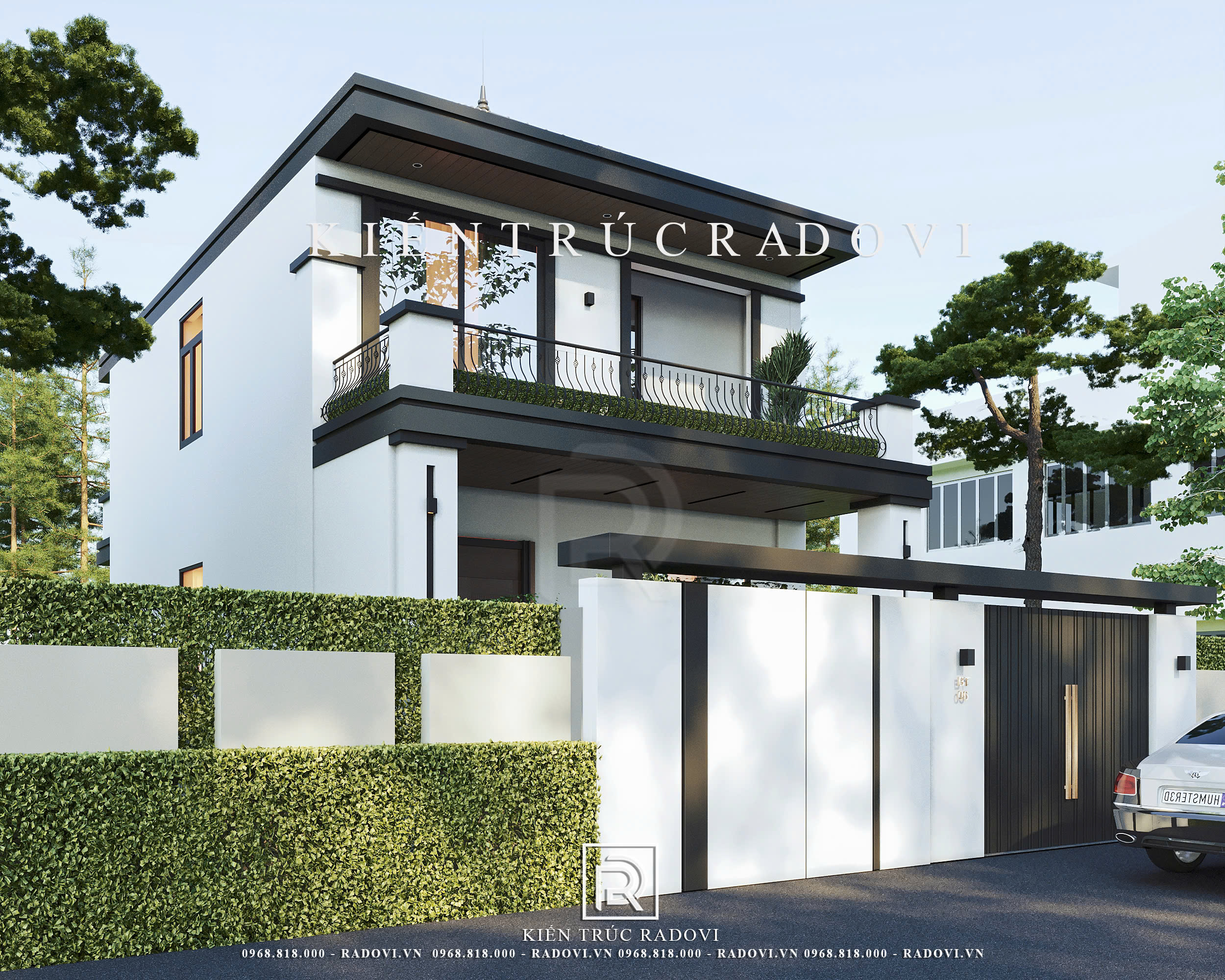 Góc nghiêng của biệt thự 2 tầng