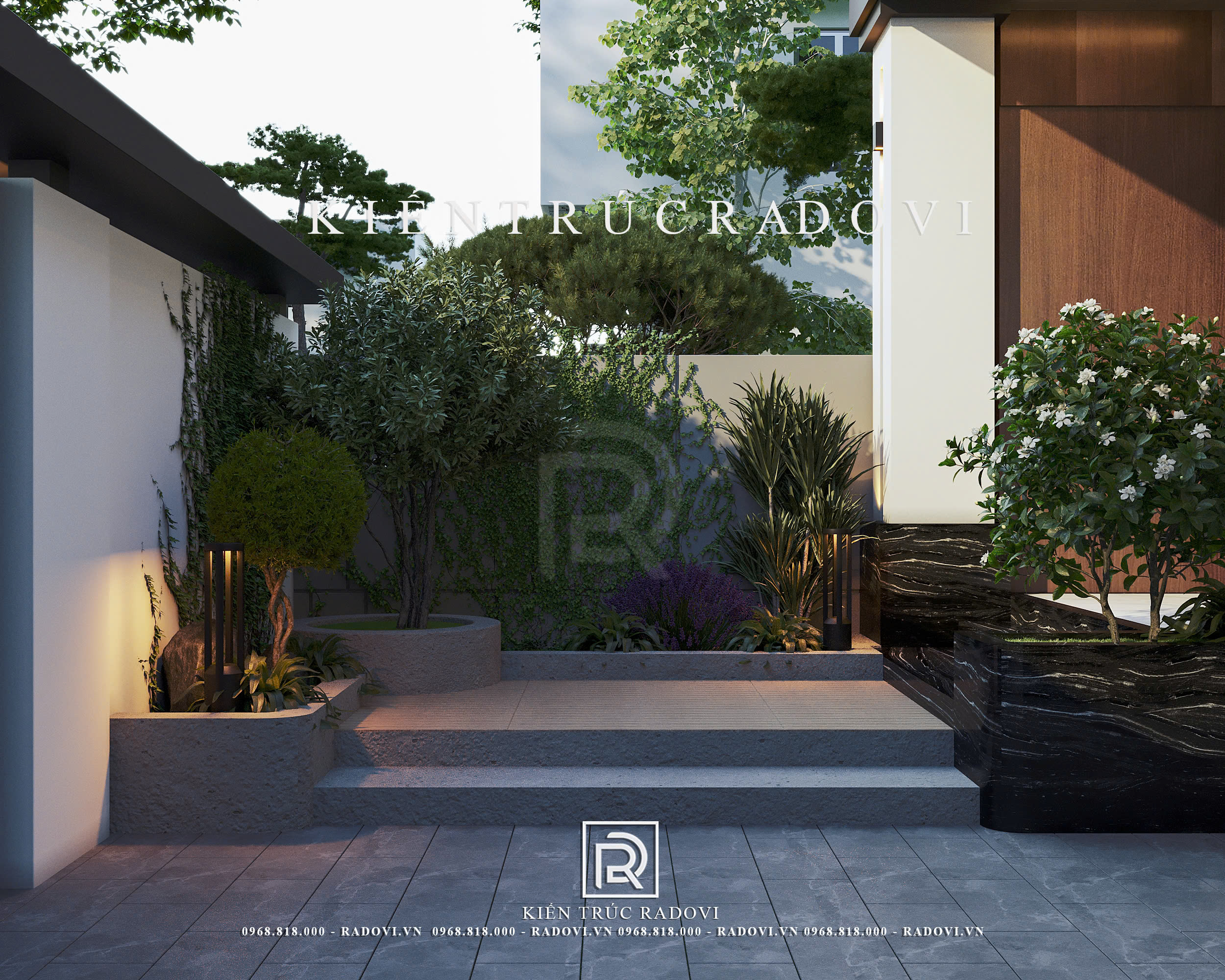 Góc sân vườn thư giãn