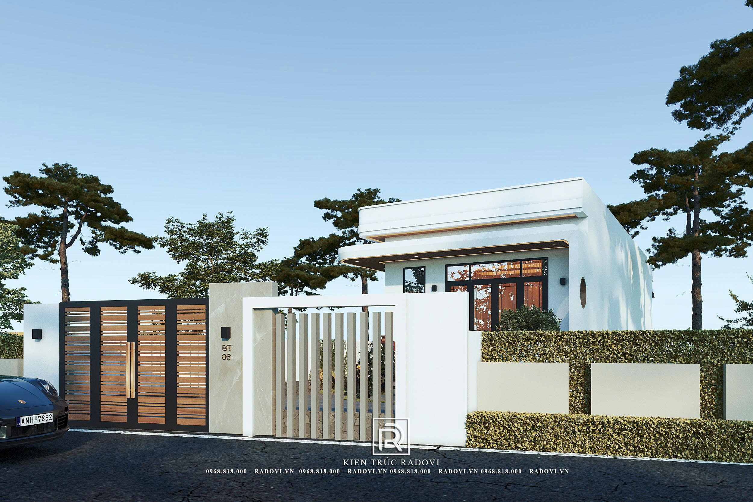 Cổng & hàng rào của thiết kế nhà 1 tầng