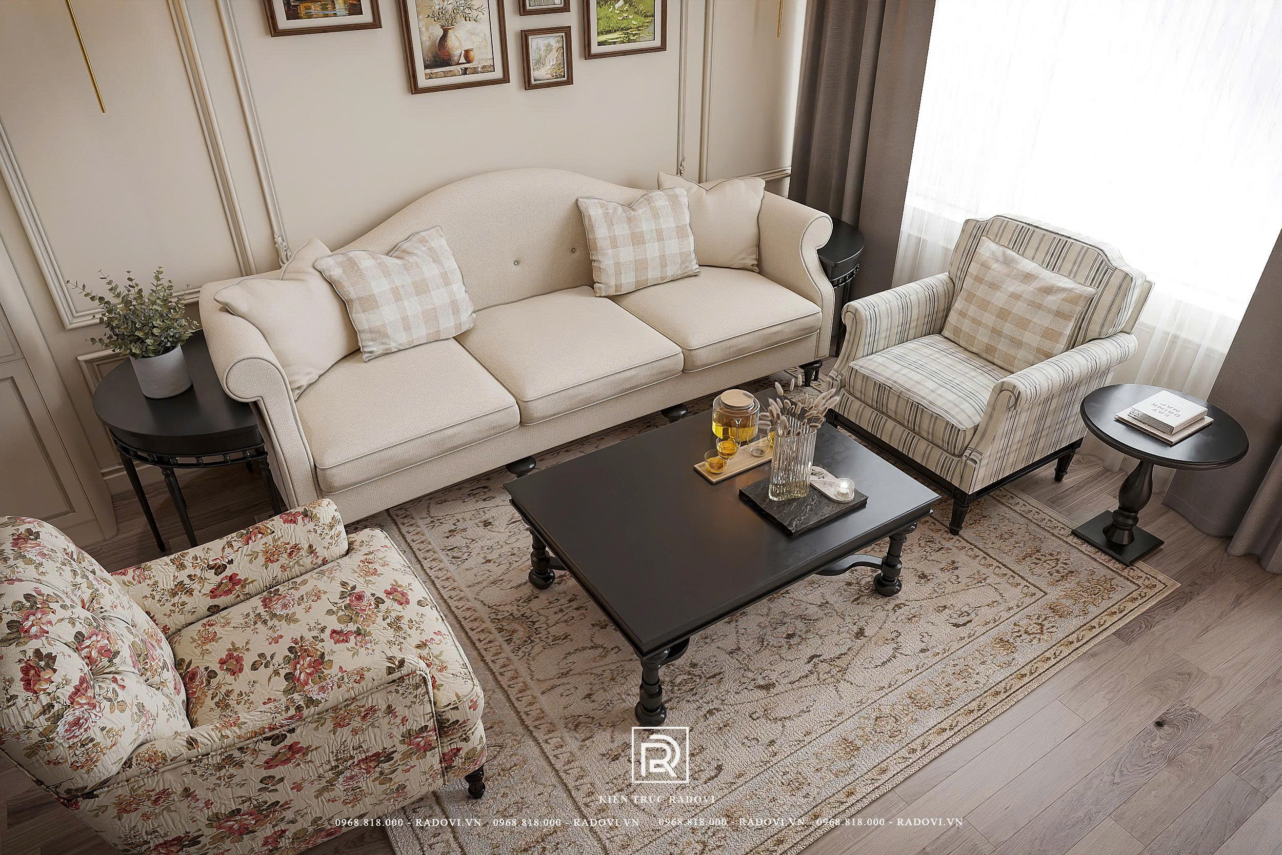 Không gian nội thất với gam màu thanh lịch