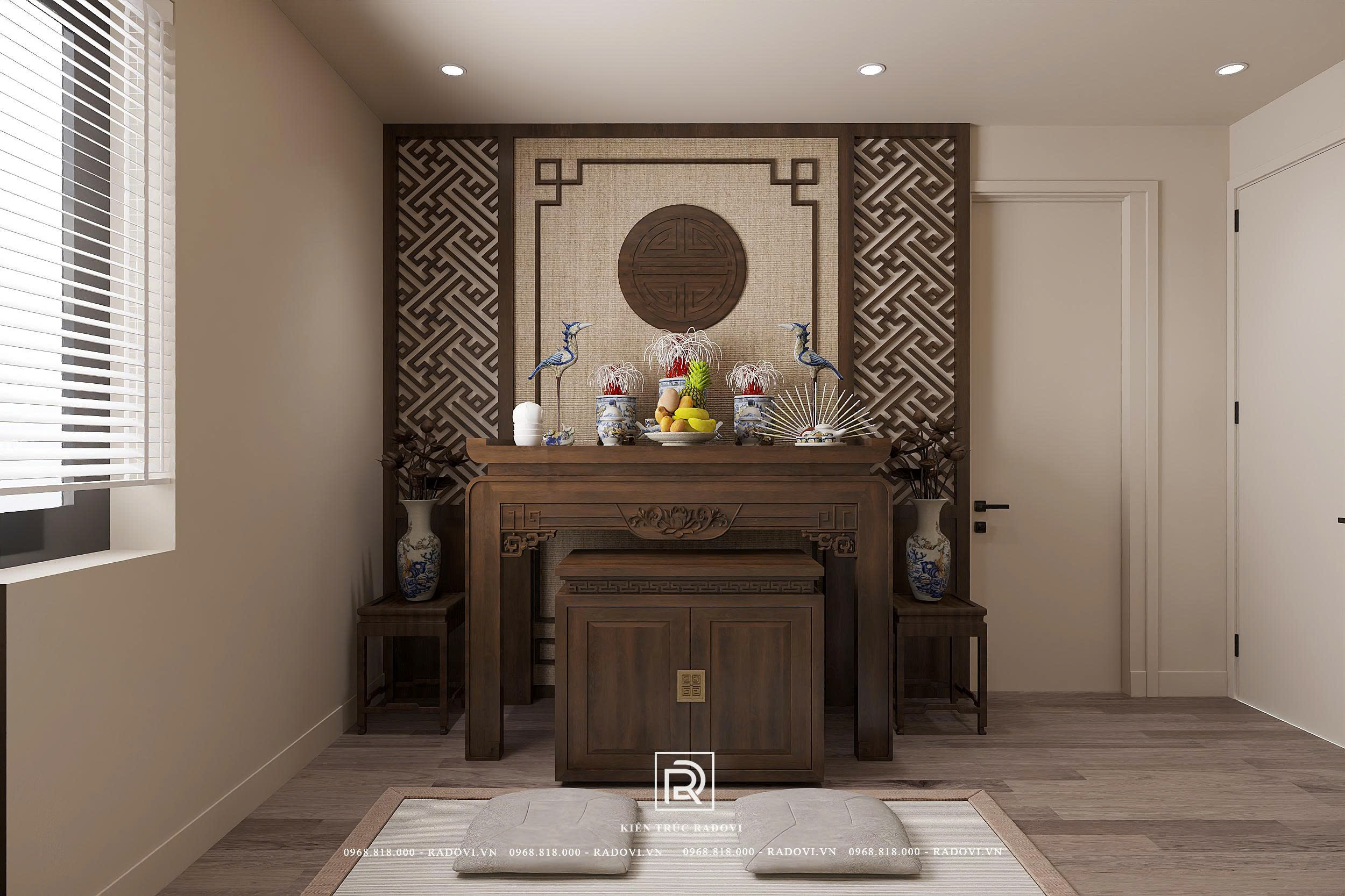 Phòng thờ trong chung cư vẫn giữ nét truyền thống 